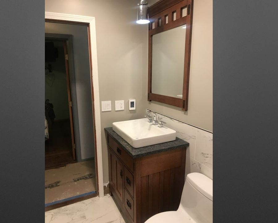 After — Guest bath remodels — two baths, one schedule