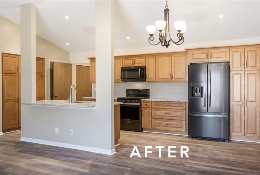 After — Condo kitchen & living room remodel