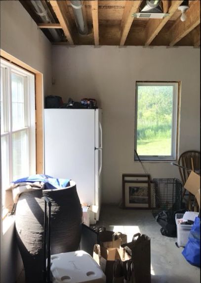 Before — Dexter — basement & exterior remodel